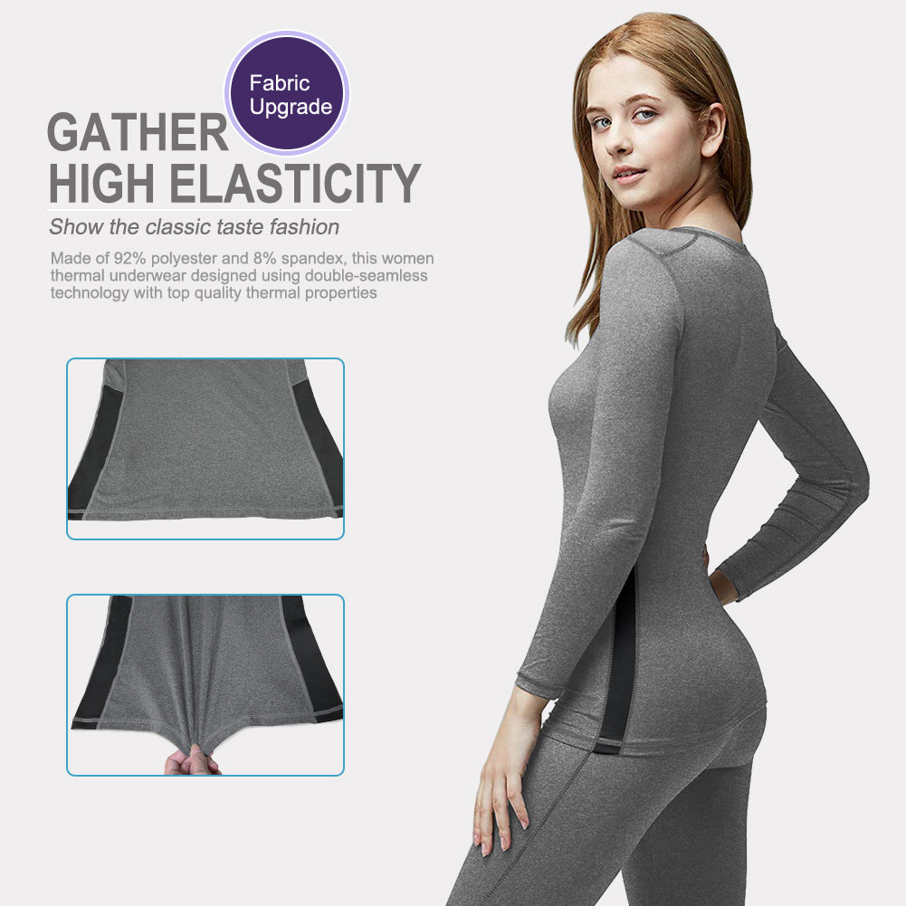 MYER 2-in-1 Built-in Bra Thermal Underwear, Womens Thermal Underwear Cami  Vest, High Stretch Thermal with Built-in Bra (black,XL) : :  Fashion
