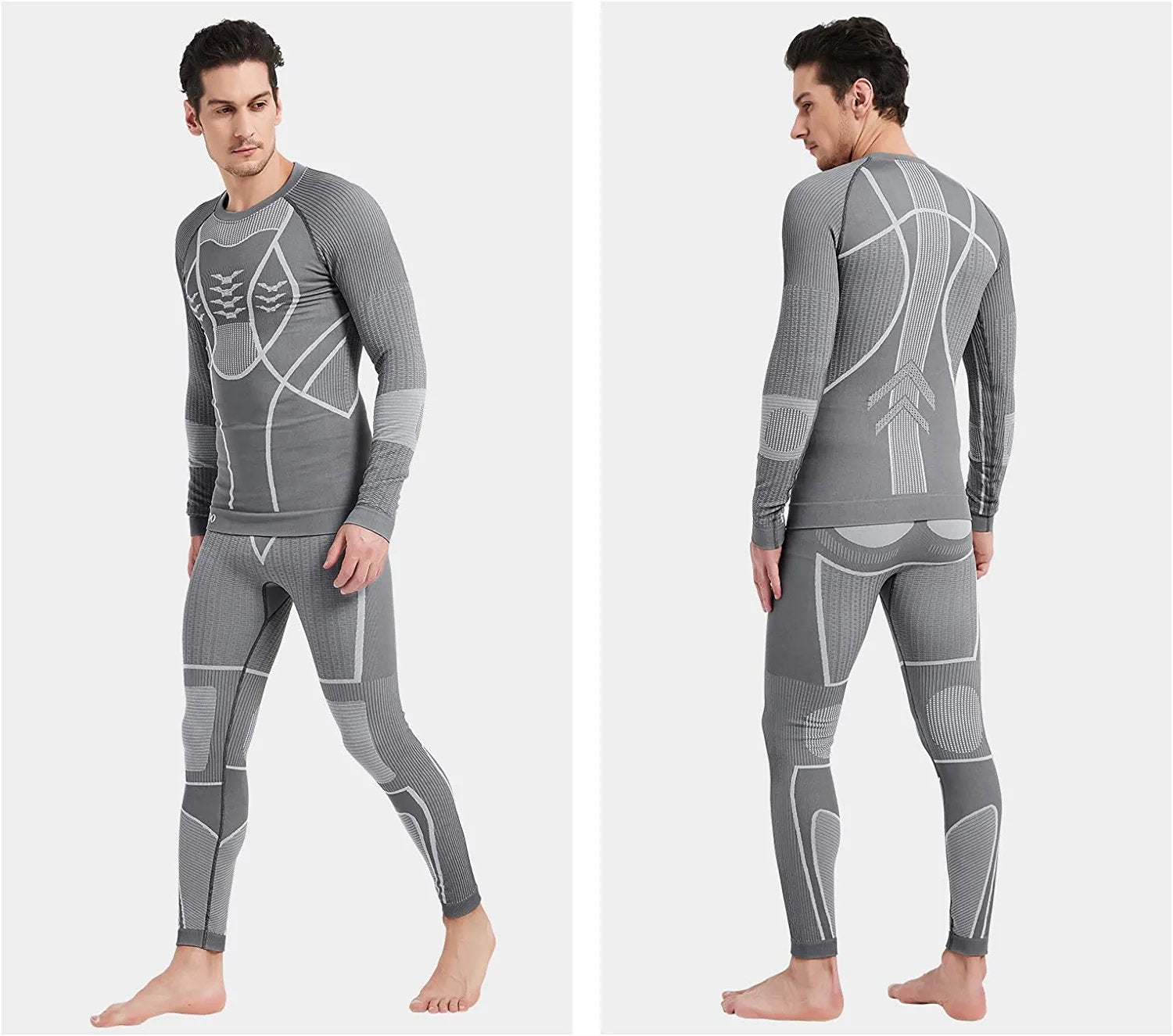 Thermal Underwear for Men, Winter Base Layer Set Tops & Long Johns