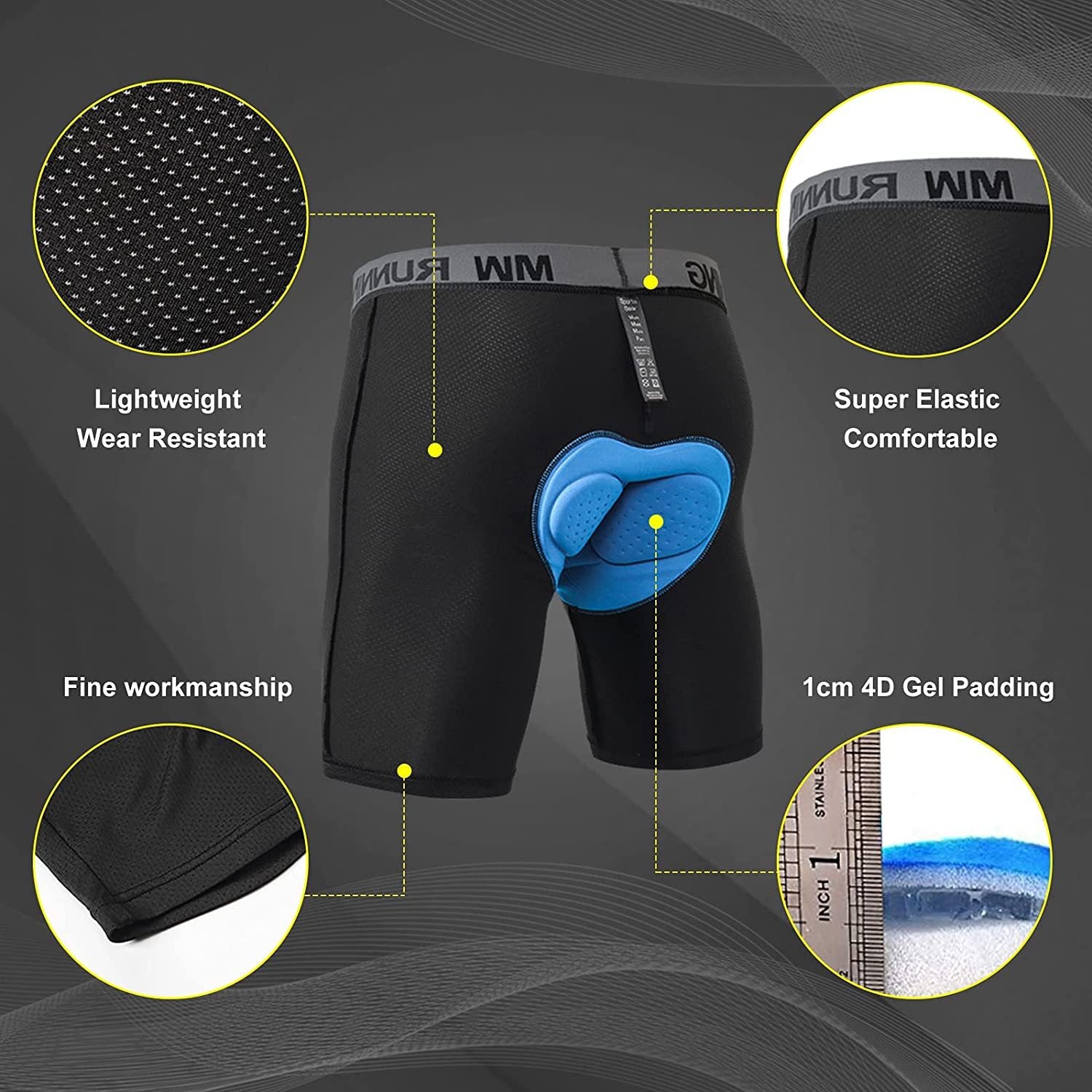 Women Bike Underwear 3D Padded Briefs MTB Cycling Biking T5V2