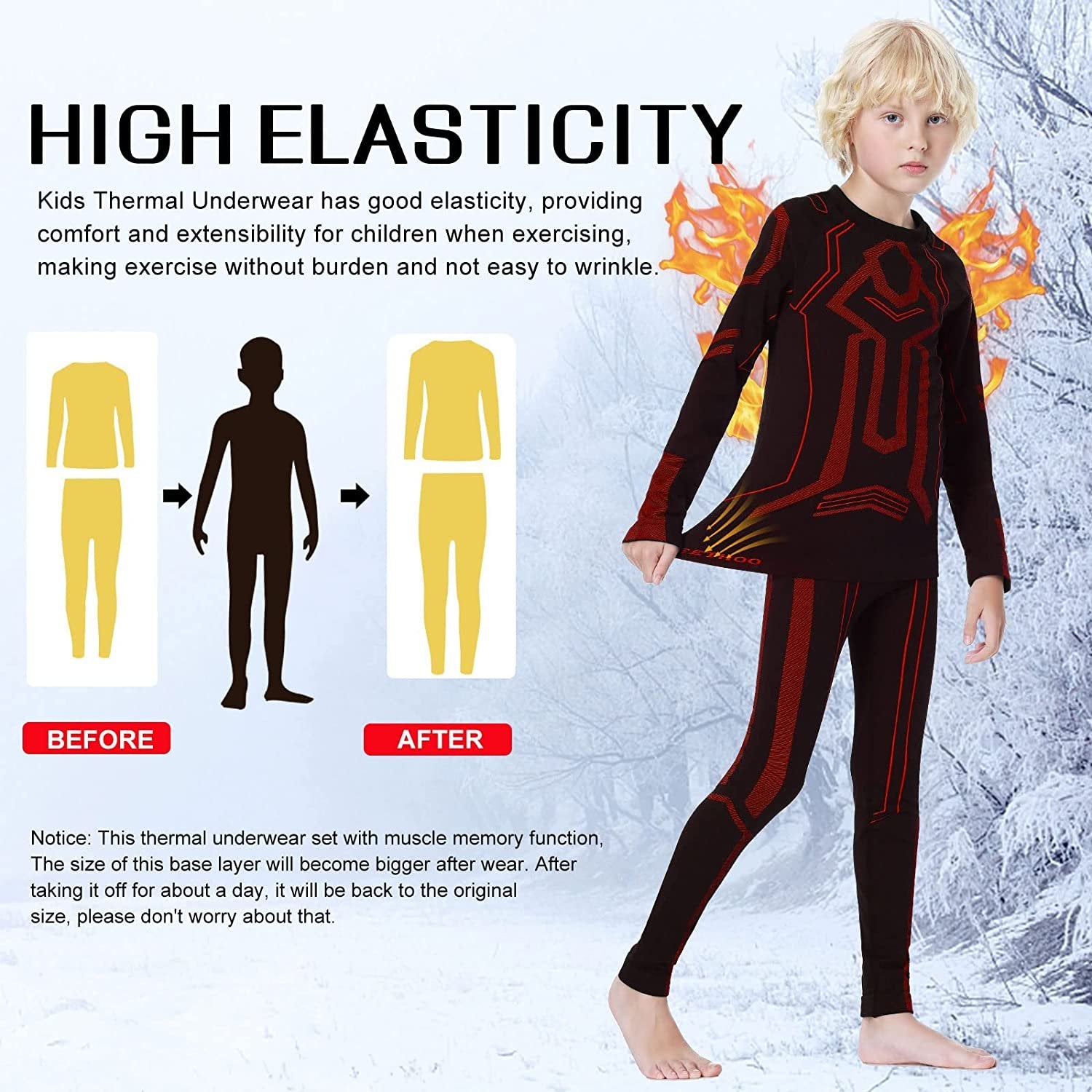 Youth best sale thermal underwear