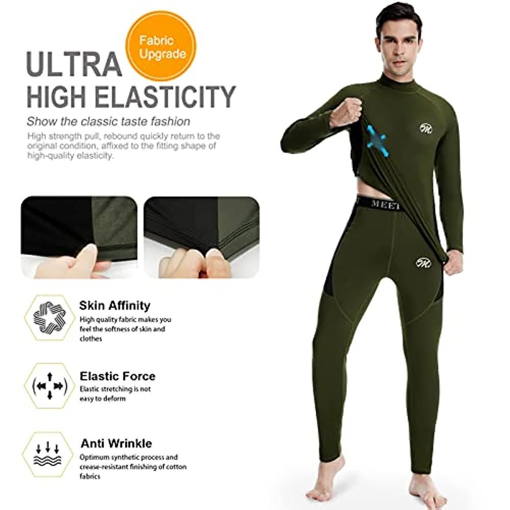 Buy MEETWEE Thermal Underwear for Women, Long Johns Ski Cold Weather Gear  Set Base Layer Warm Winter Top and Bottom Running Green Medium at