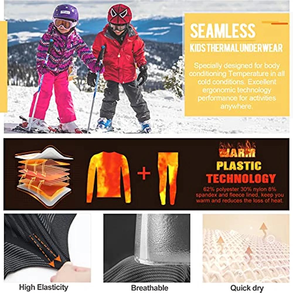 Men Women Skiing Underwear Set Winter Sports Quick Dry Thermal Underwear  Ski clothing Sportswear