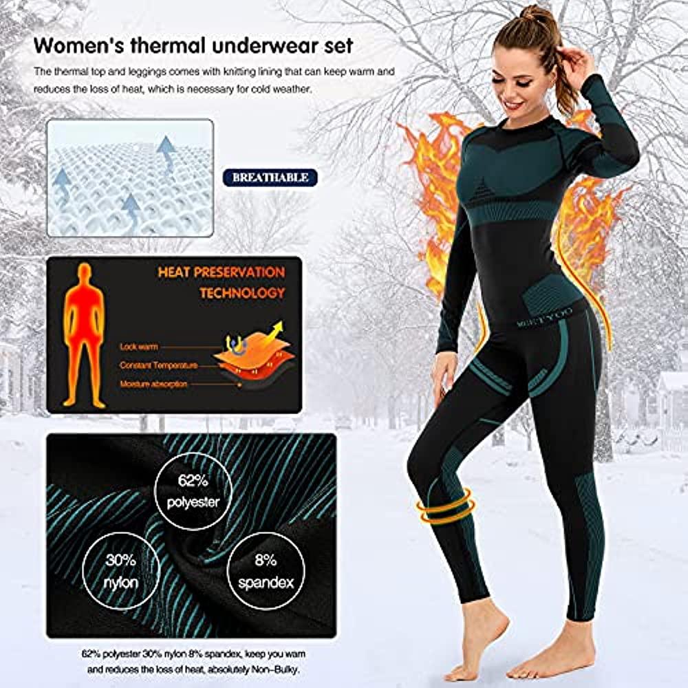 Thermal Underwear for Women, Winter Warm Long Johns Thermal Sets