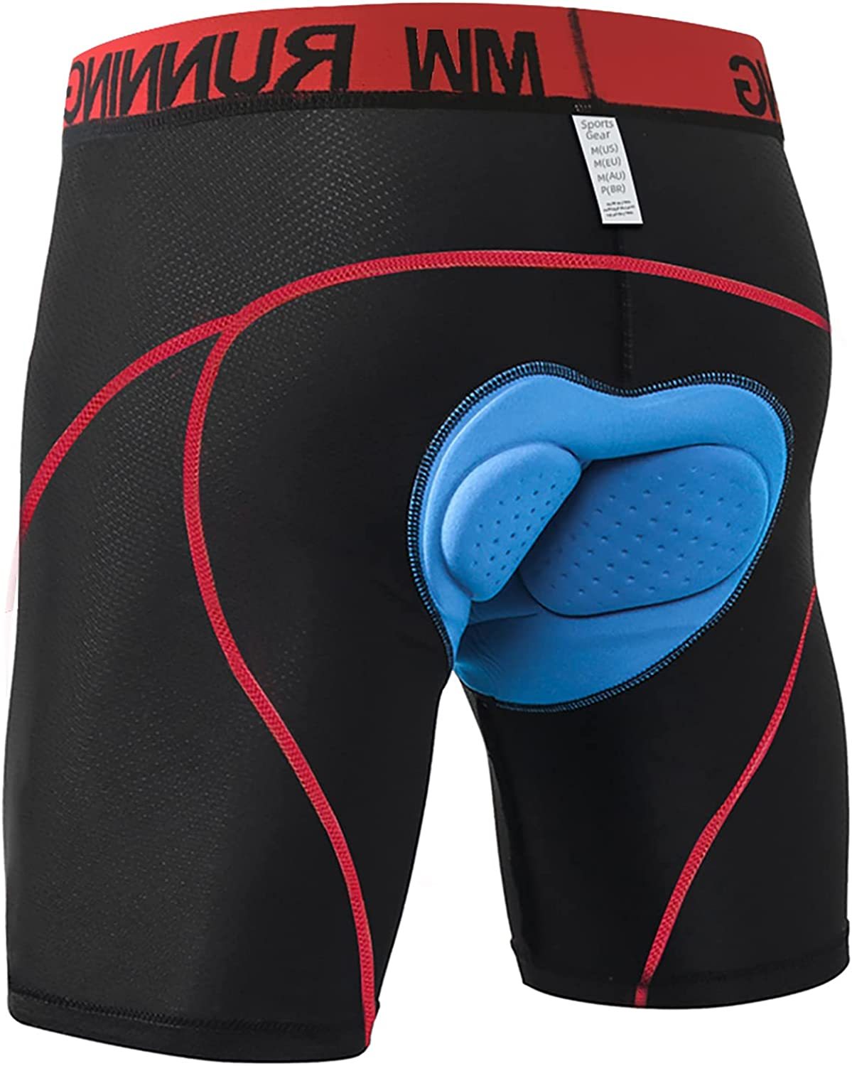 RiToEasysports Cycling Underwear, Elastic Breathable Mesh 3D Silicone  Padded Bike Shorts Padding Cycling Underwear