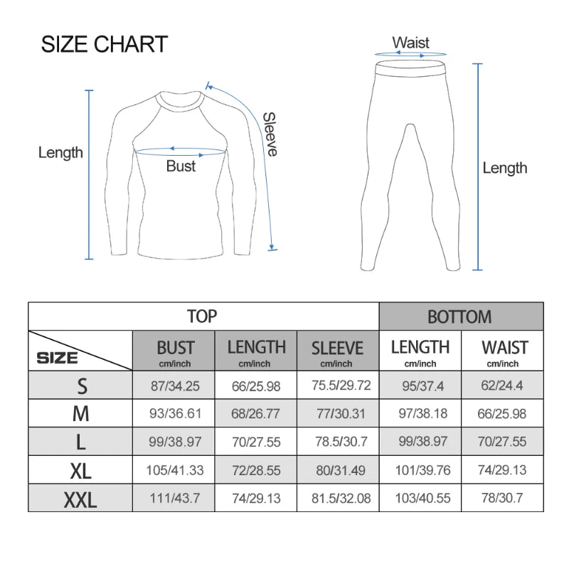 Men's Thermal Underwear Suit Wicking Long Johns Sport Set – MEETWEE
